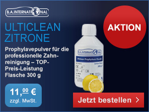 B.A Ulticlean Prophylaxepulver Zitrone, Flasche 300 g in Aktion 11,00€